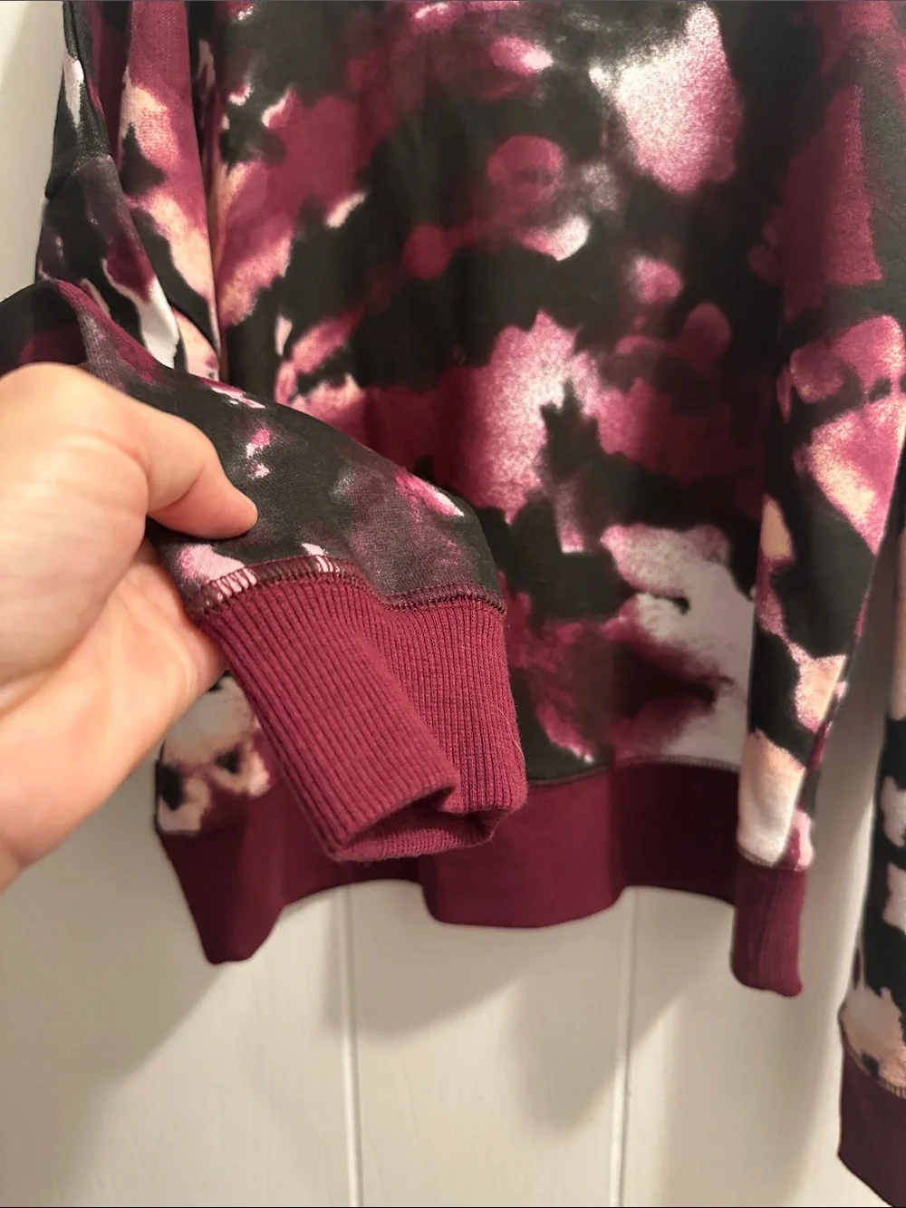 Justice burgundy black scripted